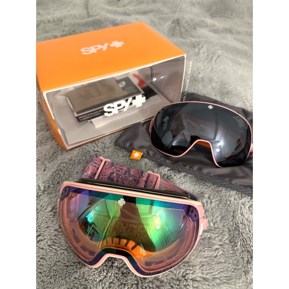 Spy Optic Ski goggles / Ski Mask in pink with double lens